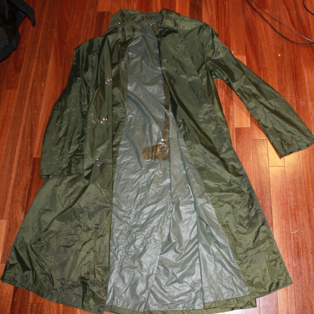 Vietnam era military rain coat/trenchcoat